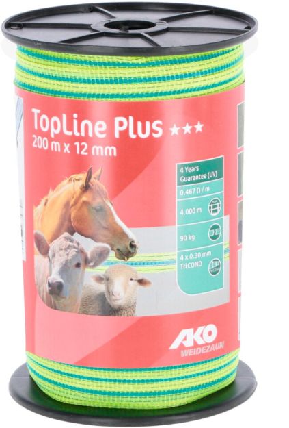 Image sur Ruban TopLine Plus 200m, 12mm Jaune et bleu 4X0,3mm TriCond