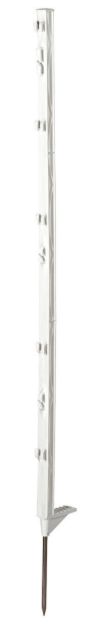 Image sur Piquet PVC avec bêche latérale simple 105cm blanc